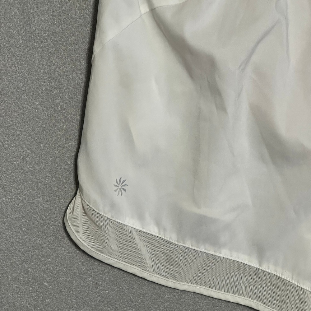 Athleta Mesh Racer Run Short 4 White Athletic Running Shorts Womens Size XS - Picture 3 of 7